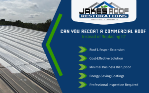 Recoat a commercial roof infographic